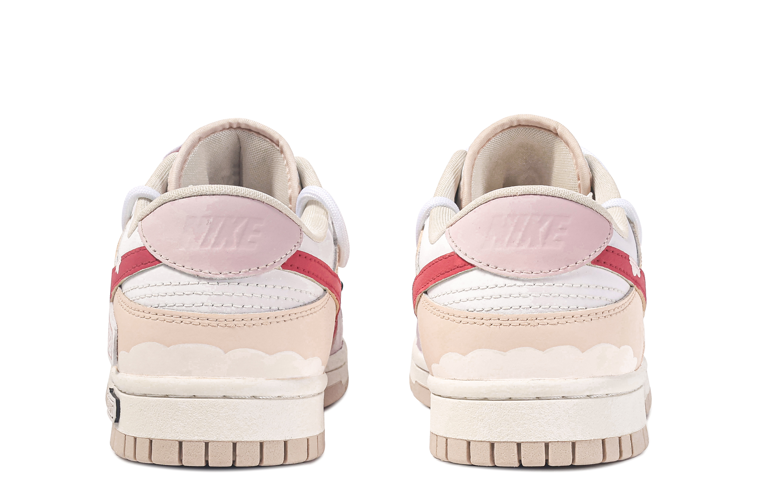 Purchase (W) [Sneakers Khusus] Nike Custom x Dunk Low 'Da Vinci Cloud Bandage Gradasi Pink-Putih' DX5930-001(TeamM-女款云朵OK绷)