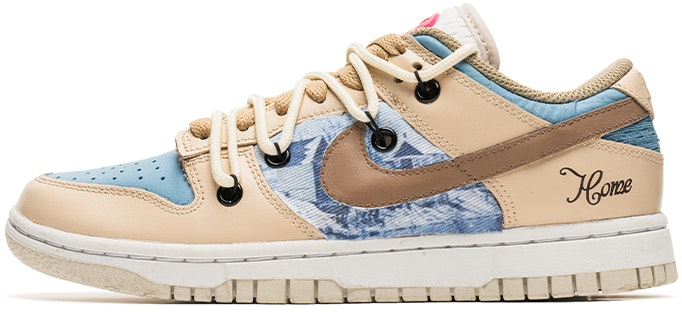 custom-shoes-women-nike-custom-x-dunk-low-mocha-denim-graffiti