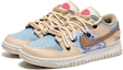 Lookbook 【訂製球鞋】 Nike Dunk Low 野鶴製造 摩卡牛仔 解構雙鞋帶 貼布 塗鴉 低筒 板鞋 女款 摩卡色