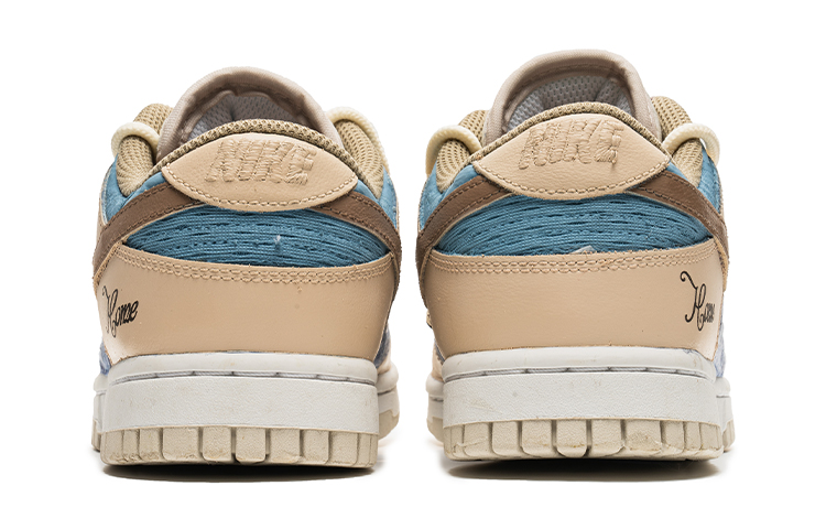 Shop 【訂製球鞋】 Nike Dunk Low 野鶴製造 摩卡牛仔 解構雙鞋帶 貼布 塗鴉 低筒 板鞋 女款 摩卡色