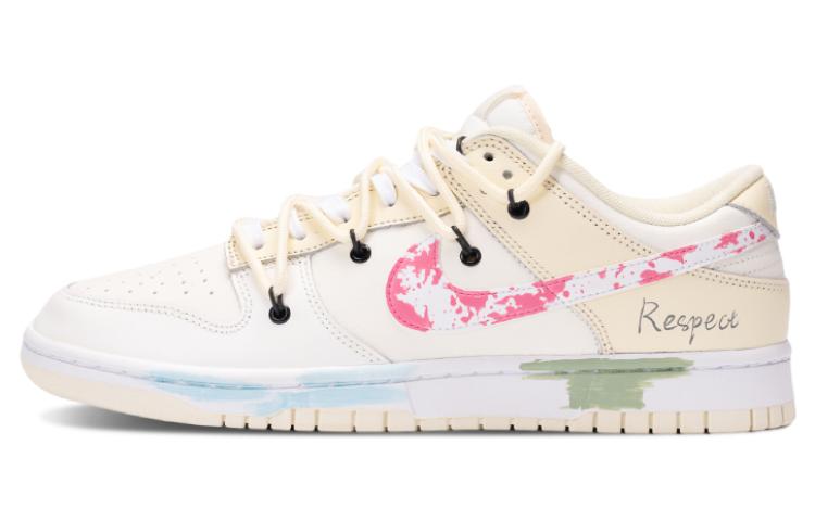 [Custom Shoes] (Women) Nike Custom x Dunk Low 'White Pink'