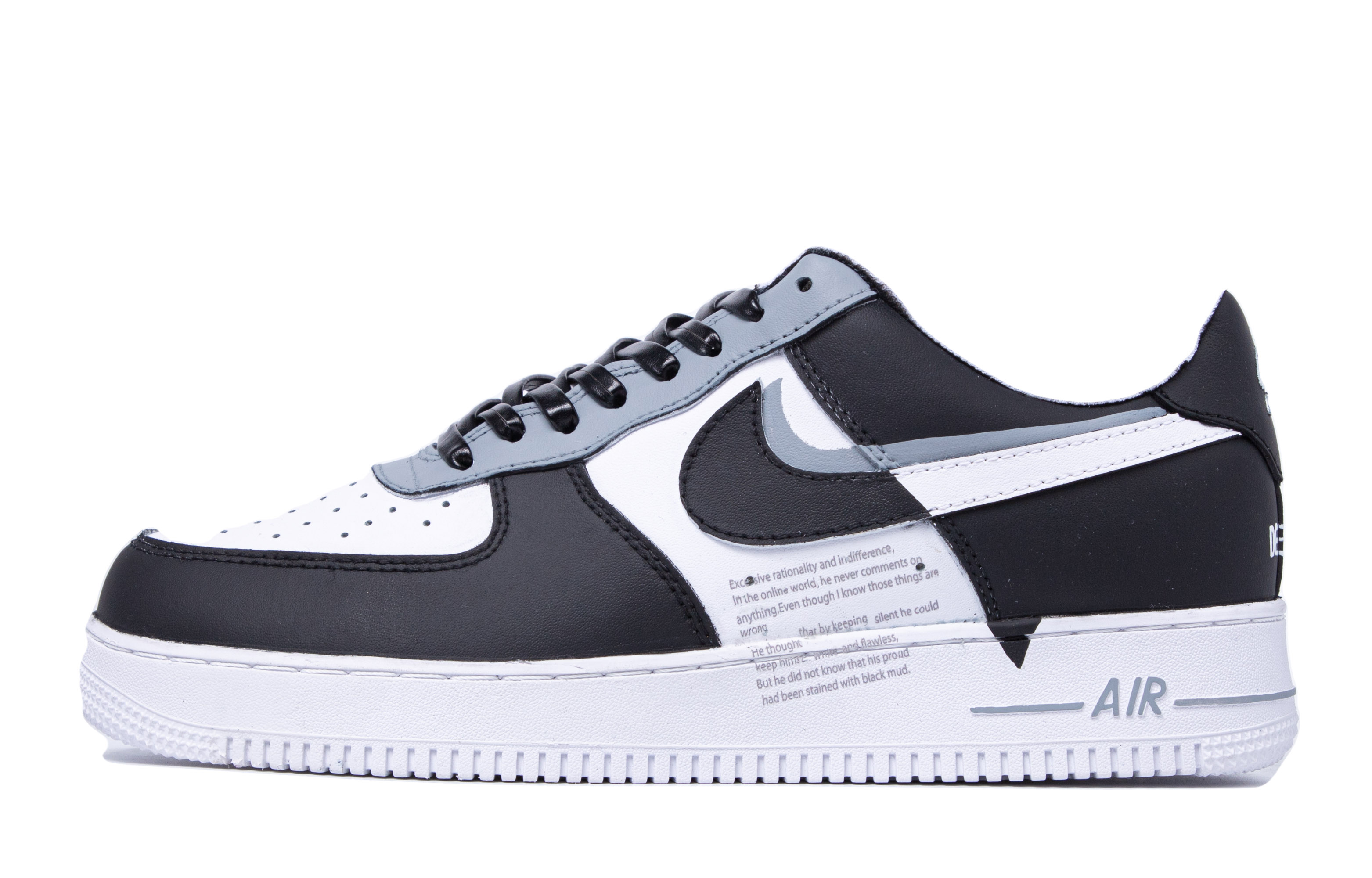 [Custom Shoes] (W) Nike DEEMEN BOI Air Force 1 Low 'Dark Night Black White' 圖 3