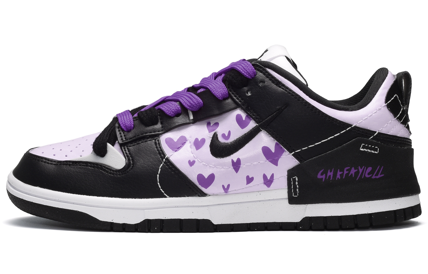 [Custom Shoes] (Women) Nike Dunk Disrupt 2 'Sweetheart Grape Black Purple'