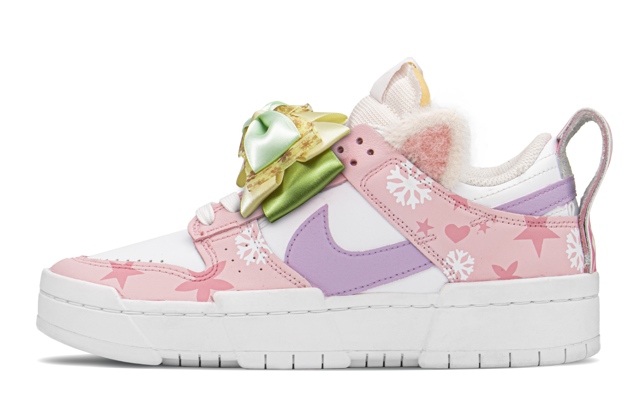 [Custom Shoes] (Women) Nike Dunk Disrupt 'Castle Pink White Green'