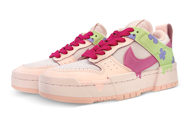 Lookbook 【定制球鞋】Nike Dunk Disrupt 滑板文化 春意流淌 低幫 板鞋 女款 綠粉