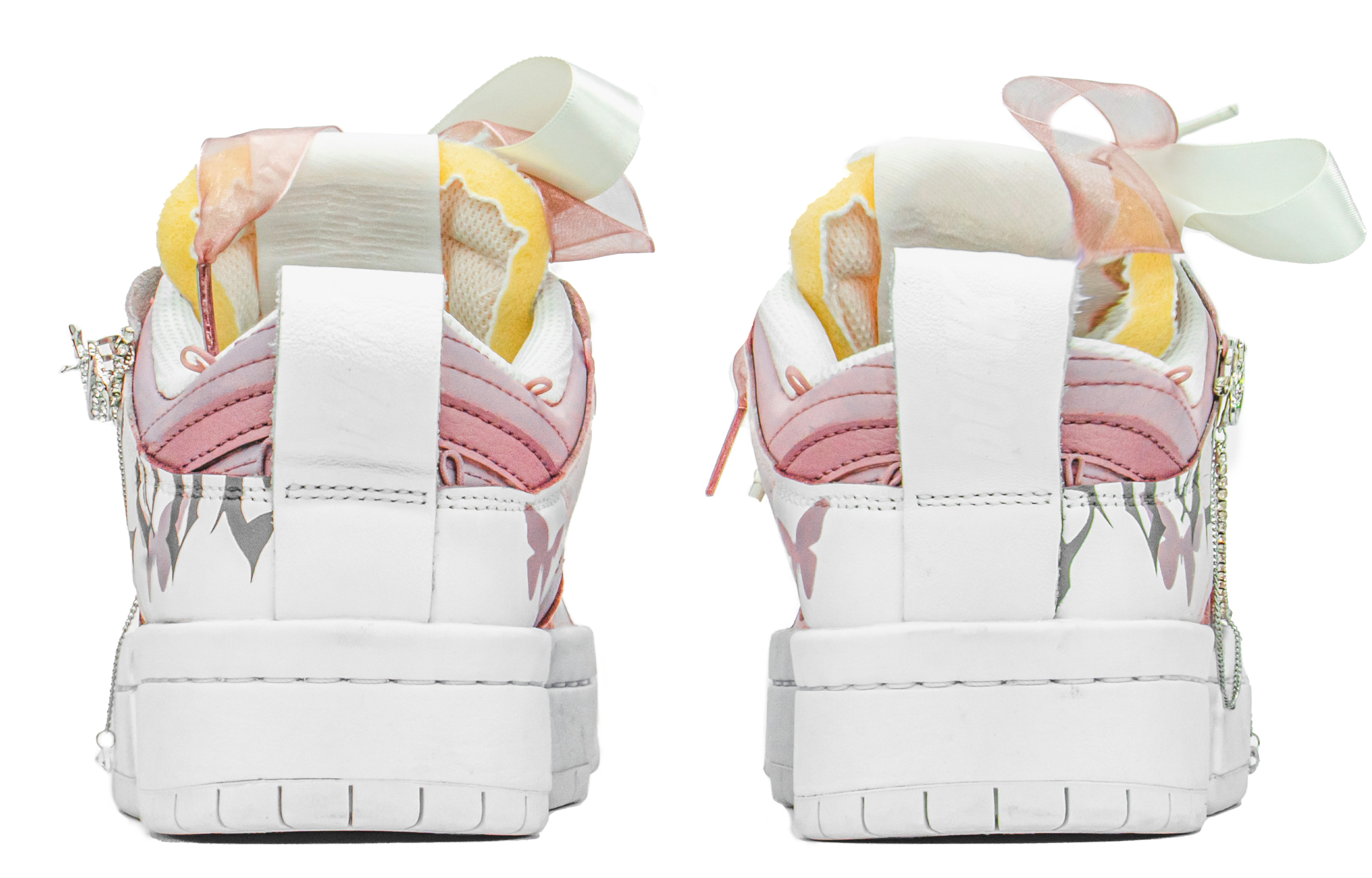 Shop (W) [Sepatu Custom] Nike Dunk Disrupt 'Pink Butterfly Painted Tangan' DO5219-111(TeamA-DKD蝴蝶粉色)