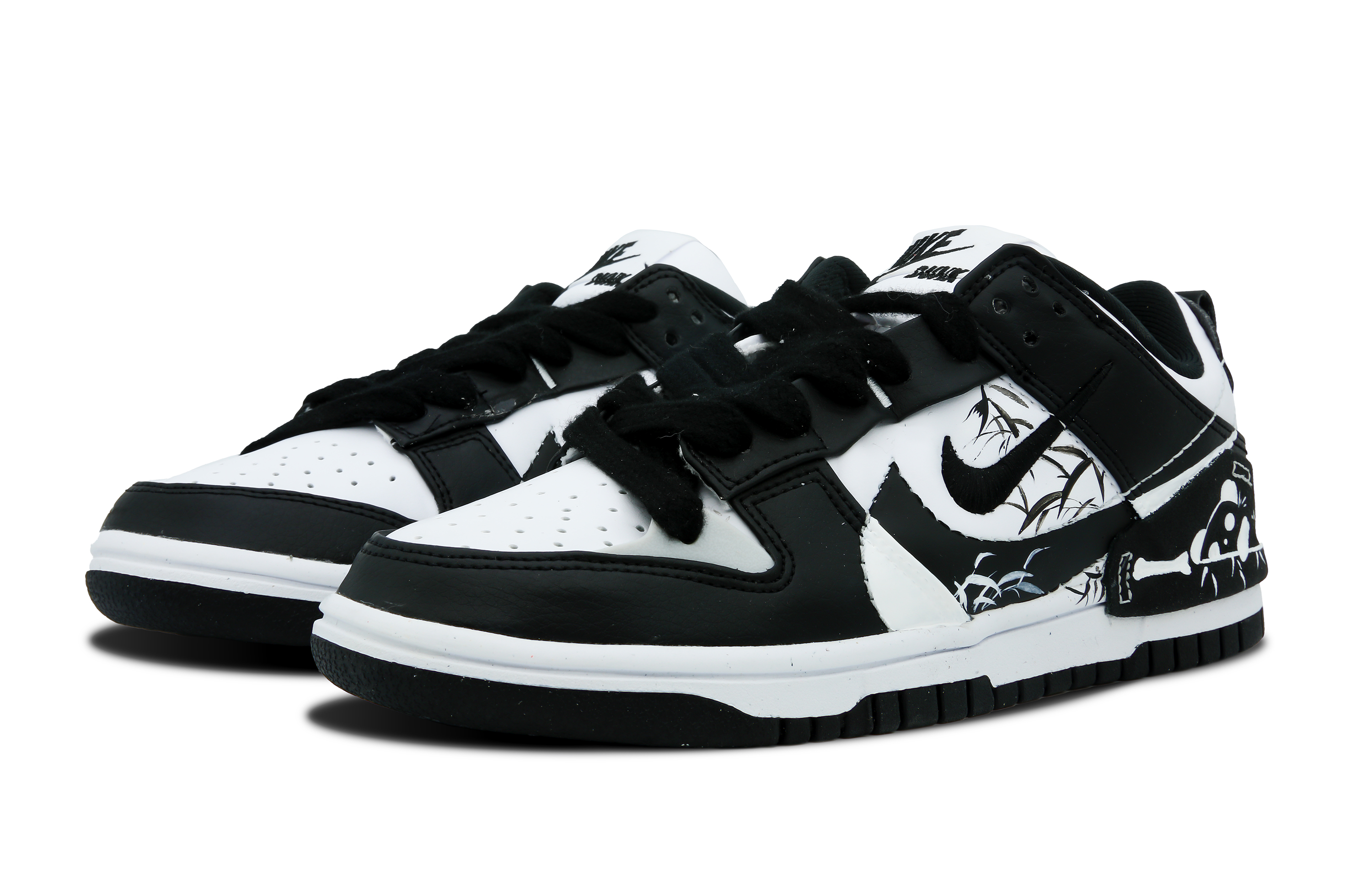 Lookbook (W) [Nike Dunk Disrupt Personalizzate] ''Ink Bamboo Panda'' Scarpe da Ginnastica DV4024-002-474170