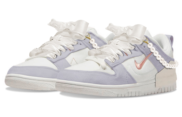 Lookbook (W) Zapatillas Nike Dunk Disrupt 'Marfil Claro Perla Vintage' DH4402-100(TeamY-女款油画少女紫米)