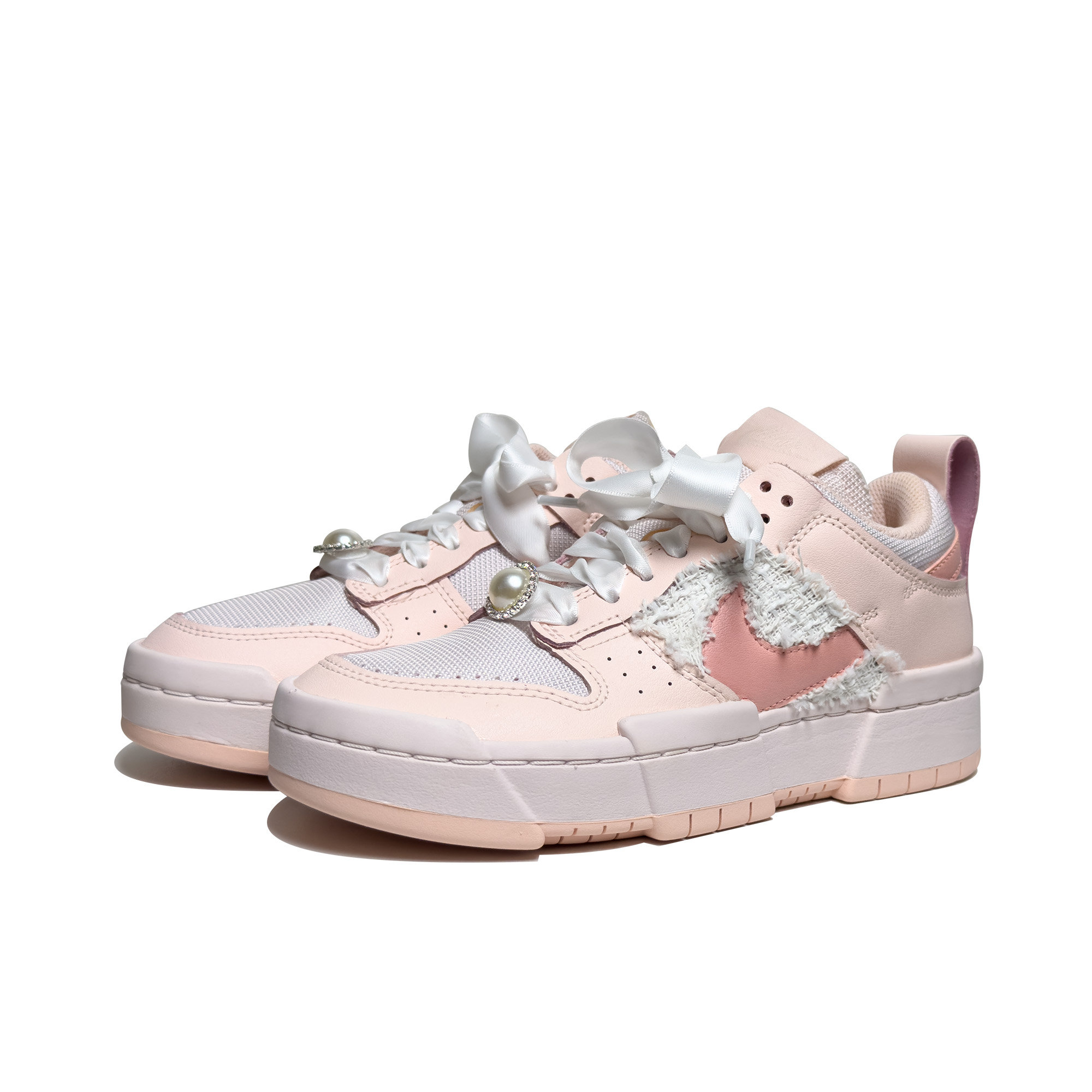 Lookbook (W) カスタムシューズ (女性用) ナイキ ダンク ディスラプト 'ピーチ ウーロン' CK6654-602(Team95-蜜桃乌龙)