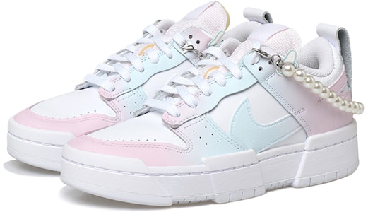 【定制球鞋】Nike Dunk DisruptDunk Low 珍珠鏈 翅膀 天使 百變 低幫 板鞋 女款 藍粉 Lookbook 【定制球鞋】Nike Dunk DisruptDunk Low 珍珠鏈 翅膀 天使 百變 低幫 板鞋 女款 藍粉