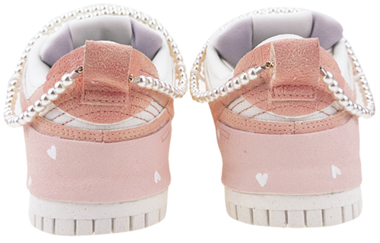 Purchase 【定製球鞋】 Nike Dunk Disrupt Low 是在玩鞋 櫻花 愛心 珍珠鏈條 小香 低幫 板鞋 女款 粉白