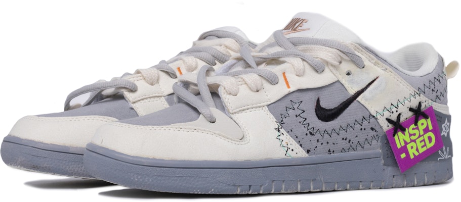 (W) 나이키 덩크 디스럽트 로우 '페이즐리 그레이' (커스텀) DH4402-100(TeamM-女款腰果花灰迹白灰) Lookbook (W) 나이키 덩크 디스럽트 로우 '페이즐리 그레이' (커스텀) DH4402-100(TeamM-女款腰果花灰迹白灰)