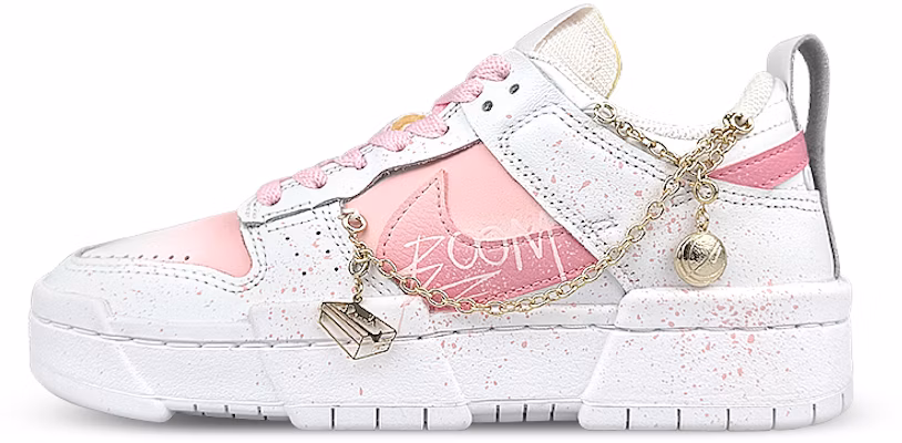 【訂製籃球鞋】Nike Dunk Disrupt Low 禮盒 襪子 粉紅爆炸 潑墨 漸變暈染 低筒 板鞋 女款 白粉 Buy 【訂製籃球鞋】Nike Dunk Disrupt Low 禮盒 襪子 粉紅爆炸 潑墨 漸變暈染 低筒 板鞋 女款 白粉