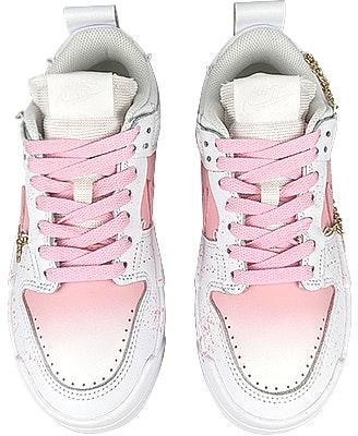 【訂製籃球鞋】Nike Dunk Disrupt Low 禮盒 襪子 粉紅爆炸 潑墨 漸變暈染 低筒 板鞋 女款 白粉 Shop 【訂製籃球鞋】Nike Dunk Disrupt Low 禮盒 襪子 粉紅爆炸 潑墨 漸變暈染 低筒 板鞋 女款 白粉