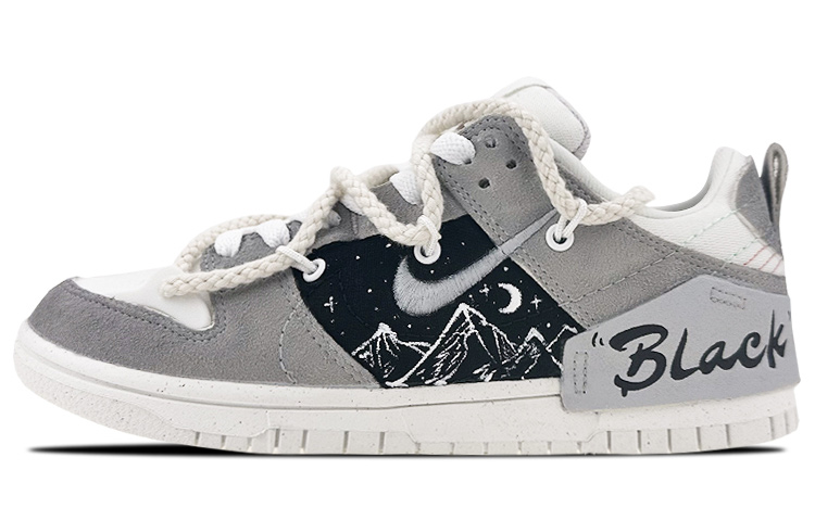 [Custom Shoes] (Women) Nike Dunk Disrupt Low 'Rope Lace Grey Black'
