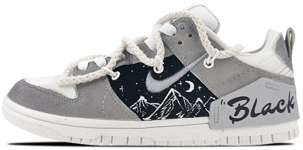 【定制球鞋】Nike Dunk Disrupt Low 是在玩鞋 解構 麻繩鞋帶 山川 月亮 低幫 板鞋 女款 灰黑 Buy 【定制球鞋】Nike Dunk Disrupt Low 是在玩鞋 解構 麻繩鞋帶 山川 月亮 低幫 板鞋 女款 灰黑