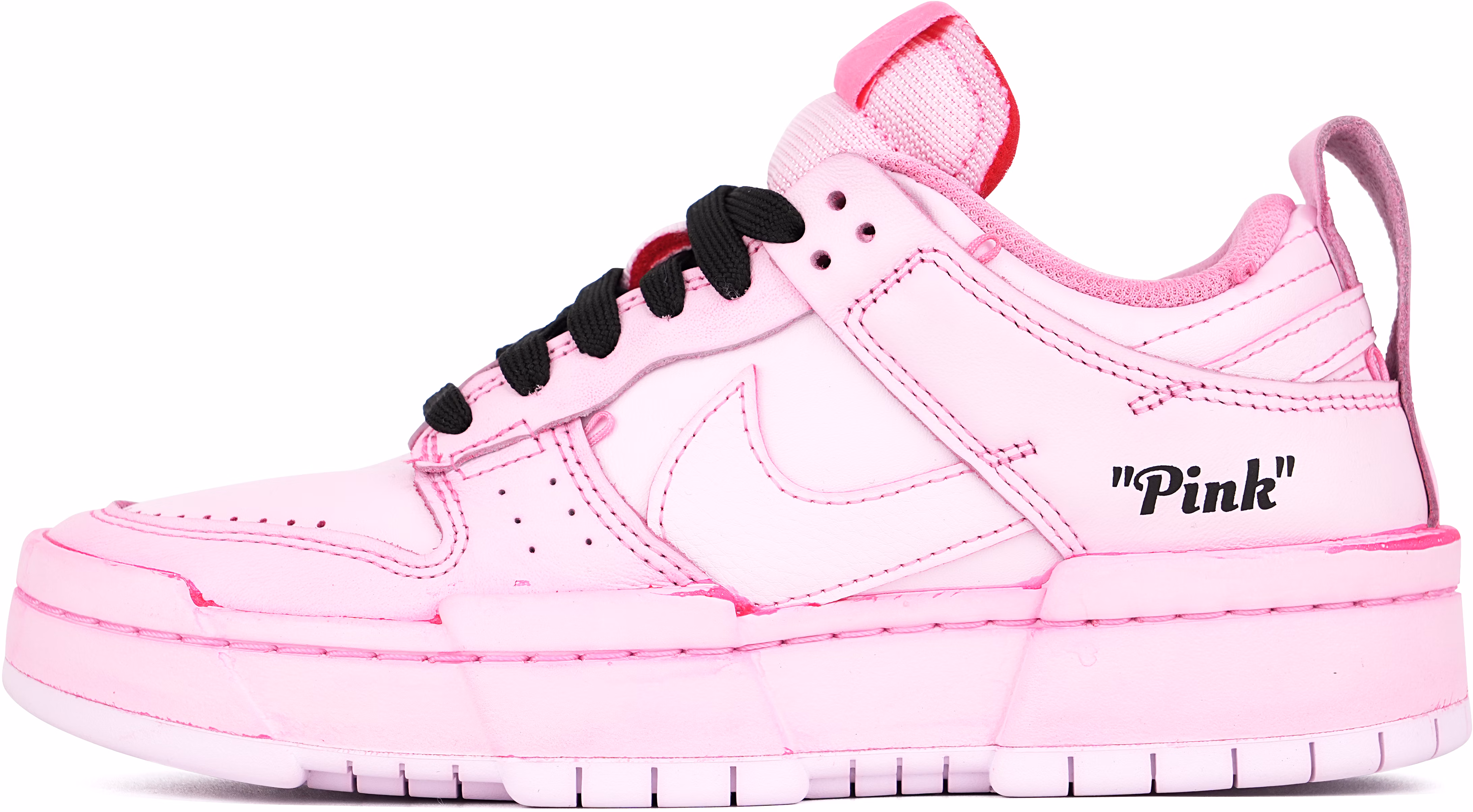 custom-shoes-women-nike-dunk-disrupt-low-summer-y2-k-tie-dye-pink-black