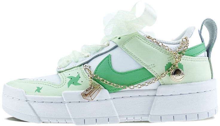 custom-shoes-women-nike-dunk-disrupt-low-valentine-s-day-green-white