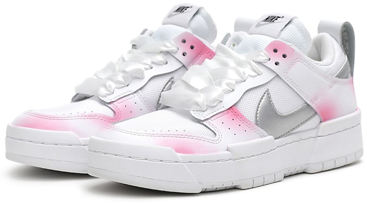 (W) 나이키 덩크 디스럽트 로우 '화이트 실버 피치' (커스텀) DJ6226-100(team33-水蜜桃女款) Lookbook (W) 나이키 덩크 디스럽트 로우 '화이트 실버 피치' (커스텀) DJ6226-100(team33-水蜜桃女款)