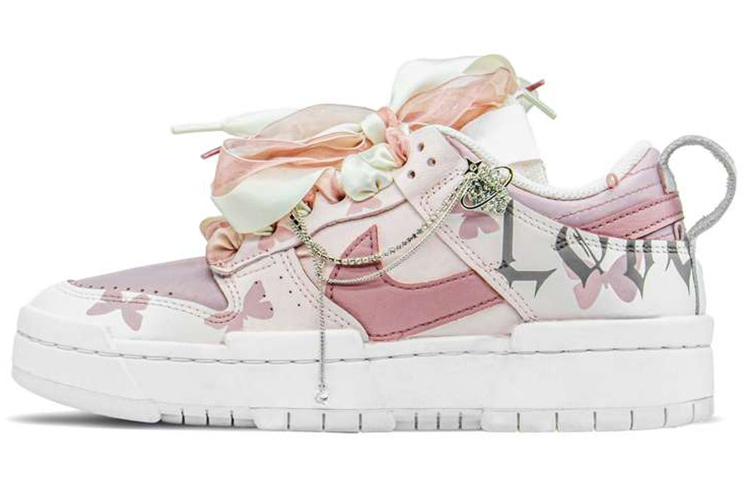 [Custom Shoes] (Women) Nike Dunk Disrupt Special Gift Box 'Custom Butterfly Pink'