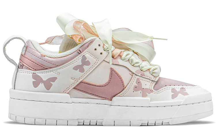 Order 【定製球鞋】【預售】 Nike Dunk Disrupt 520 fzbb 手繪噴繪 蝴蝶圖案 板鞋 女款 粉色 特殊禮盒