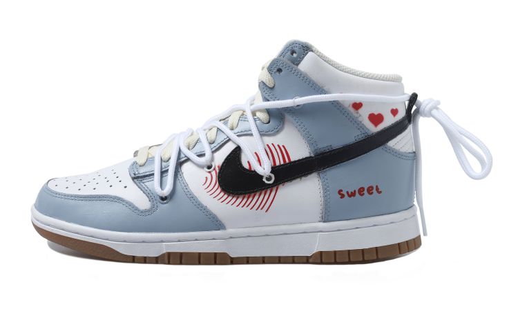 Buy (W) [定制鞋款] 耐克Dunk高帮'蓝色爱心解构' DD1869-109(Team拾玖-指纹爱心S-BOX)