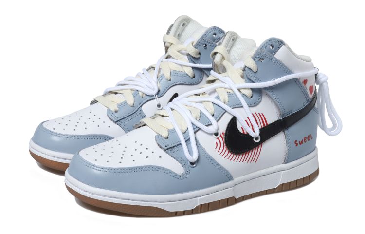 Lookbook (W) [定制鞋款] 耐克Dunk高帮'蓝色爱心解构' DD1869-109(Team拾玖-指纹爱心S-BOX)