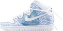 Order 【訂製球鞋】Nike Dunk High 溫柔海洋 油畫藝術 手繪 街頭 潮流 包覆性防滑耐磨增高 高筒 板鞋 女款 白藍