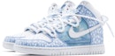 Shop 【訂製球鞋】Nike Dunk High 溫柔海洋 油畫藝術 手繪 街頭 潮流 包覆性防滑耐磨增高 高筒 板鞋 女款 白藍