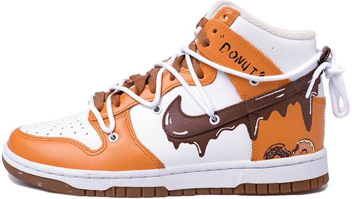 【客製化球鞋】Nike Dunk High 生膠底 做舊 甜甜圈 二次元 摩卡 巧克力 冰淇淋 復古 高筒 板鞋 女款 棕黃白 Buy 【客製化球鞋】Nike Dunk High 生膠底 做舊 甜甜圈 二次元 摩卡 巧克力 冰淇淋 復古 高筒 板鞋 女款 棕黃白