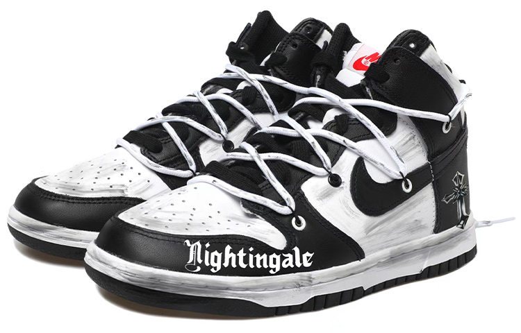 Lookbook (W) 나이키 덩크 하이 '판다 레트로 크로스 블랙 화이트' (커스텀) DD1869-103(Team拾玖-高帮十字女S-BOX)