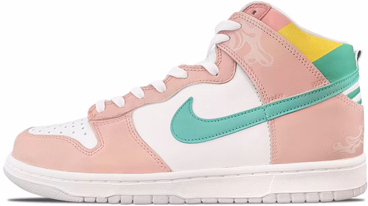 custom-shoes-women-nike-dunk-high-pink-blue-graffiti