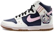 Buy 【訂製球鞋】 Nike Dunk High 小兔 少女 白藍 勛章 做舊 高幫 板鞋 女款 粉色
