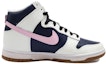 Order 【訂製球鞋】 Nike Dunk High 小兔 少女 白藍 勛章 做舊 高幫 板鞋 女款 粉色