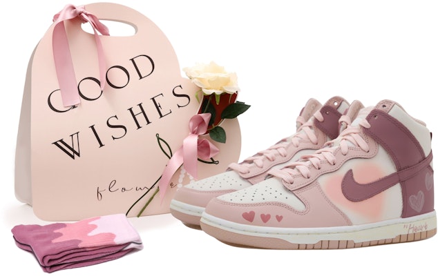 【訂製球鞋】 Nike Dunk 高筒 粉紅 OKHR 愛心漸變 老化褪色 復古 耐磨 低筒 休閒鞋 女款 白粉色 Buy 【訂製球鞋】 Nike Dunk 高筒 粉紅 OKHR 愛心漸變 老化褪色 復古 耐磨 低筒 休閒鞋 女款 白粉色