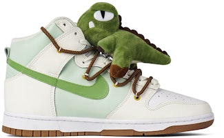 【訂製球鞋】Nike Dunk High 推薦 噴繪 情人節禮物 小恐龍 卡通 高幫 板鞋 女款 白綠 Order 【訂製球鞋】Nike Dunk High 推薦 噴繪 情人節禮物 小恐龍 卡通 高幫 板鞋 女款 白綠