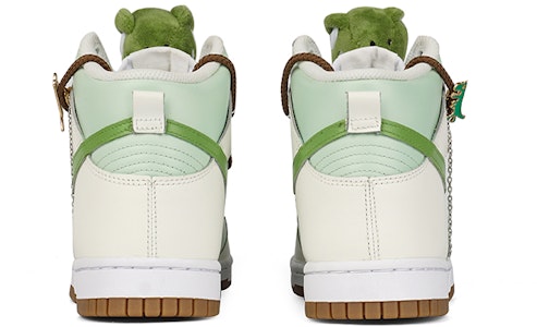 【訂製球鞋】Nike Dunk High 推薦 噴繪 情人節禮物 小恐龍 卡通 高幫 板鞋 女款 白綠 Shop 【訂製球鞋】Nike Dunk High 推薦 噴繪 情人節禮物 小恐龍 卡通 高幫 板鞋 女款 白綠