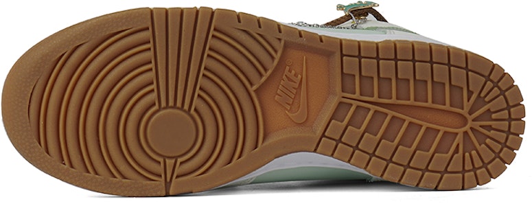 【訂製球鞋】Nike Dunk High 推薦 噴繪 情人節禮物 小恐龍 卡通 高幫 板鞋 女款 白綠 Purchase 【訂製球鞋】Nike Dunk High 推薦 噴繪 情人節禮物 小恐龍 卡通 高幫 板鞋 女款 白綠