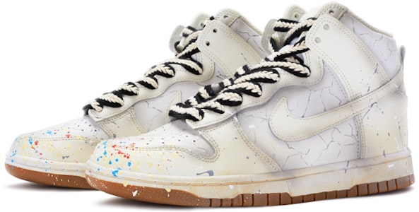 (W) ナイキ ダンク HIGH "廃墟白灰" (カスタム) DD1869-109(TeamR-女款梦裂白灰) Lookbook (W) ナイキ ダンク HIGH "廃墟白灰" (カスタム) DD1869-109(TeamR-女款梦裂白灰)