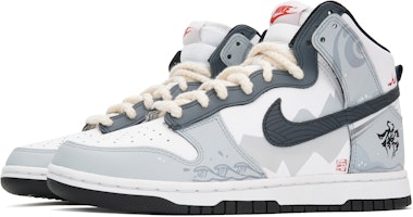 【客製化球鞋】Nike Dunk 第三實驗室 龍年CNY禮盒 包容萬象 新中式 高筒 復古休閒板鞋 女款 灰白 Shop 【客製化球鞋】Nike Dunk 第三實驗室 龍年CNY禮盒 包容萬象 新中式 高筒 復古休閒板鞋 女款 灰白