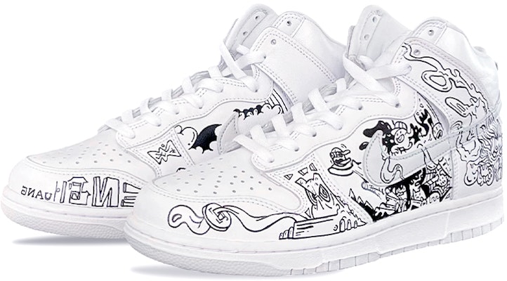 【定制球鞋】 Nike Dunk High 城隍廟 手繪 中國風定制 高幫 板鞋 女款 黑白 Lookbook 【定制球鞋】 Nike Dunk High 城隍廟 手繪 中國風定制 高幫 板鞋 女款 黑白