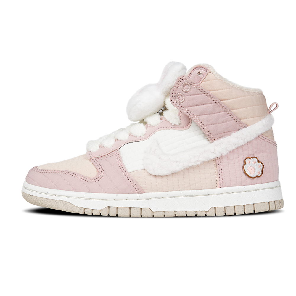 [Custom Shoes] (Women) Nike Dunk High LX 'Pink Plush Bunny'