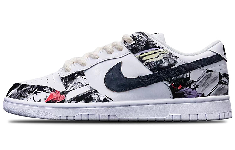 Buy (W) 나이키 덩크 로우 '추상 예술 동물 프린트' (43 characters) DD7099-100(Teamone-女款抽象艺术红黄黑)