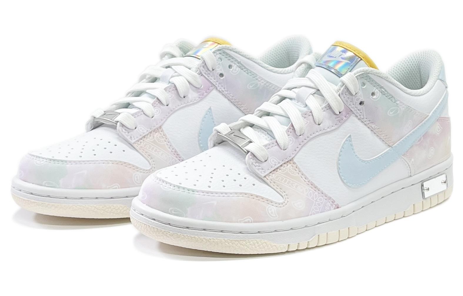 Lookbook 【定製球鞋】Nike Dunk Low abyblue腰果花 特殊禮盒 清新俐落 防滑耐磨 低筒 賽板鞋 女款 粉藍