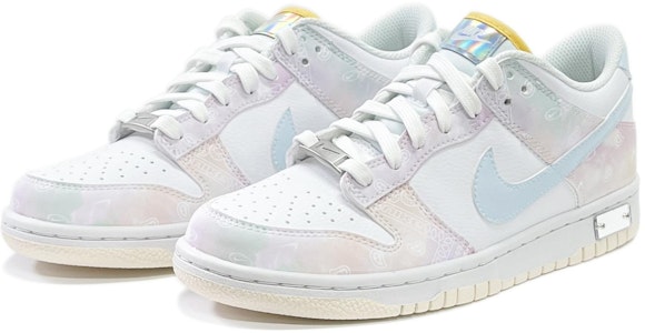 【定製球鞋】Nike Dunk Low abyblue腰果花 特殊禮盒 清新俐落 防滑耐磨 低筒 賽板鞋 女款 粉藍 Lookbook 【定製球鞋】Nike Dunk Low abyblue腰果花 特殊禮盒 清新俐落 防滑耐磨 低筒 賽板鞋 女款 粉藍
