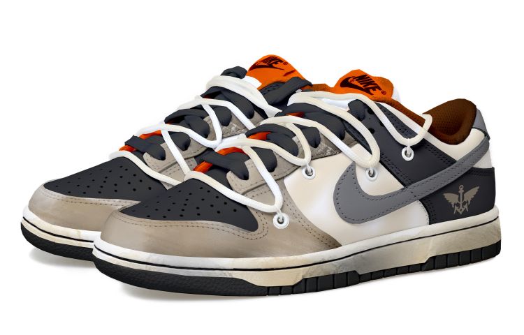 Lookbook (W) [Kasut Custom] Nike Dunk Low 'Aged Vibe Gray' DH9765-003(Team拾玖-土黄天使女S-BOX)