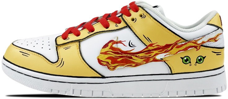 custom-shoes-women-nike-dunk-low-agumon-digimon-red-yellow