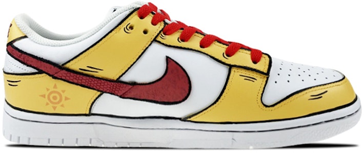 【定制球鞋】 Nike Dunk Low 是在玩鞋 數碼寶貝 亞古獸 卡通 童趣 低幫 板鞋 女款 紅黃 Order 【定制球鞋】 Nike Dunk Low 是在玩鞋 數碼寶貝 亞古獸 卡通 童趣 低幫 板鞋 女款 紅黃