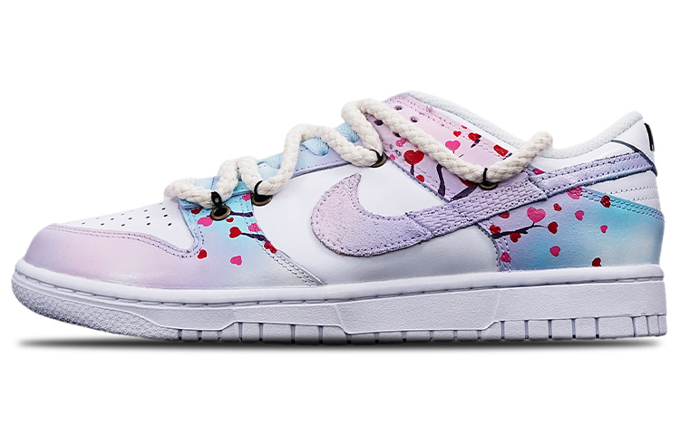 Buy 【定制球鞋】Nike Dunk Low "動物紋"風格 解構 手繪噴繪 愛心樹 520情人節主題 限量100雙附特殊鞋盒 復古 休閒 低筒 板鞋 女款 藍粉漸變
