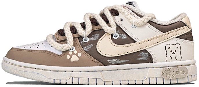 【客製化球鞋】Nike Dunk Low 動物紋 小熊餅乾 卡通 可愛 解構鞋帶 甜酷風 禮物 低筒 板鞋 女款 摩卡棕 Buy 【客製化球鞋】Nike Dunk Low 動物紋 小熊餅乾 卡通 可愛 解構鞋帶 甜酷風 禮物 低筒 板鞋 女款 摩卡棕